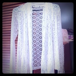White lace sweater.
